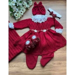 Saída Gigi com Bordado à mão - Vermelha