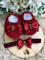 Sapatinho e Faixinha Selma - Vermelho - Imagem 2