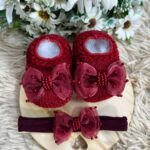 Sapatinho e Faixinha Lalá - Vermelho