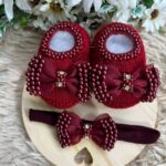 Sapatinho e Faixinha Gigi - Vermelho