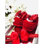 Sapatinho e Faixinha Gabi - Vermelho