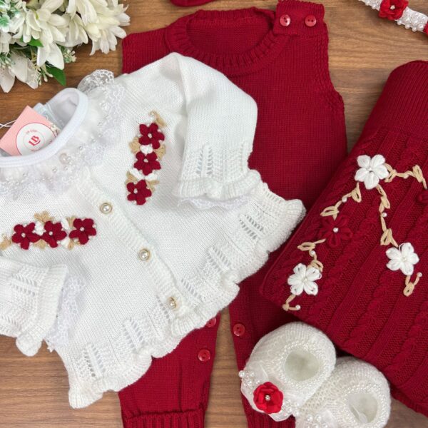 Saída Malu com Bordado à mão - Vermelha promoção