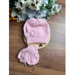 Touca e Luva Rosa