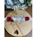 Faixinha Borboleta Bran/Verm