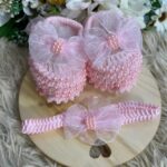 Sapatinho e Faixinha Gabi - Rosa Bebê