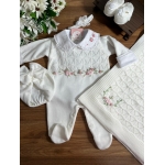 Saída Duda com Bordado à mão - Branca