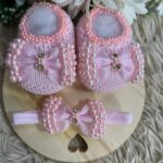 Sapatinho e Faixinha Gigi - Rosa Bebê