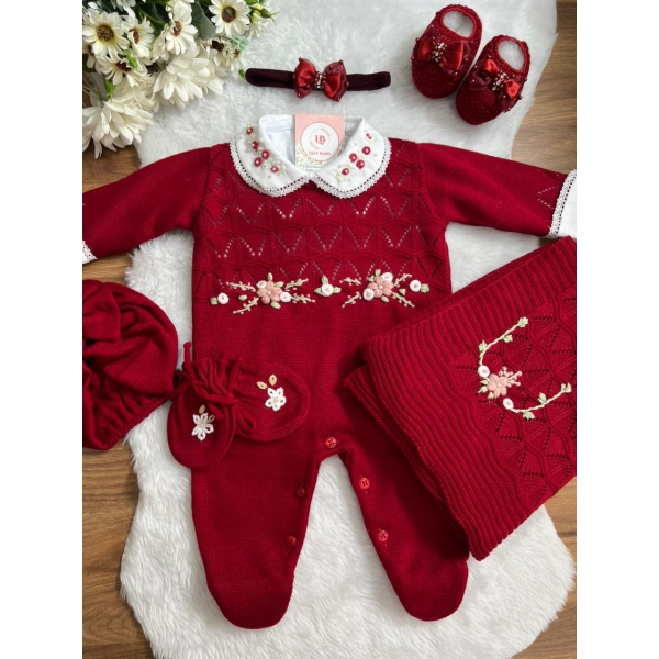 Saída Duda com Bordado à mão - Vermelha promoção