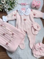 Saída Melissa com Bordado à mão – Rosa Bebê