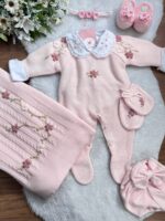 Saída Melissa com Bordado à mão – Rosa Bebê