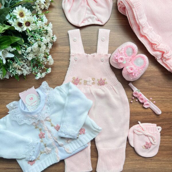 Saída Verônica com Bordado à mão - Rosa Bebê promoção