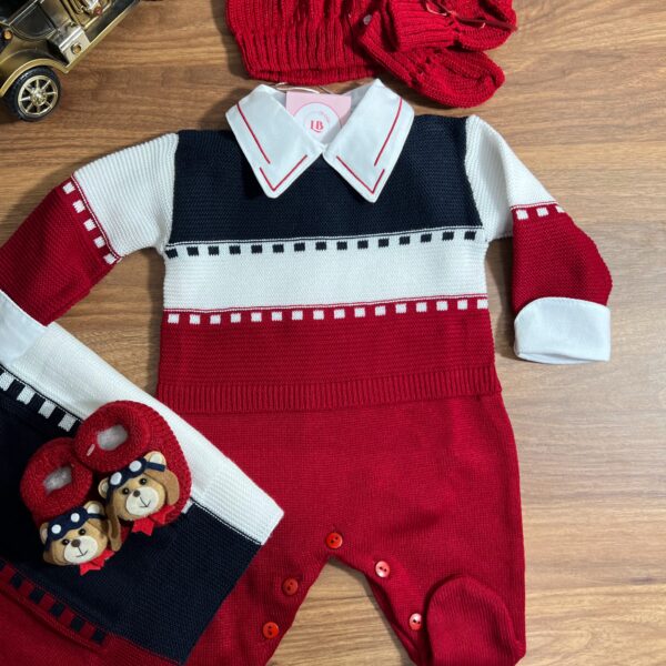 Saída Heitor - Vermelha com Azul marinho promoção