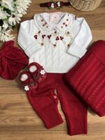 Saída Flavia com Bordado à mão - vermelho