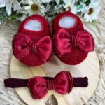 Sapatinho e Faixinha Malu - Vermelho