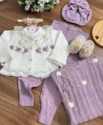 Saída Malu com Bordado à mão - Lilás - Imagem 3