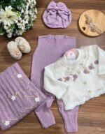 Saída Malu com Bordado à mão - Lilás - Imagem 5