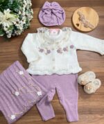 Saída Malu com Bordado à mão - Lilás - Imagem 2