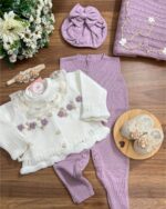 Saída Malu com Bordado à mão - Lilás - Imagem 4