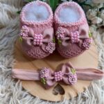 Sapatinho e Faixinha Catarina - Rosê