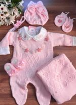 Saída Bárbara com Bordado à mão – Rosa Bebê