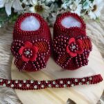 Sapatinho e Faixinha Duda - Vermelho