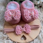 Sapatinho e Faixinha Gigi - Rosê