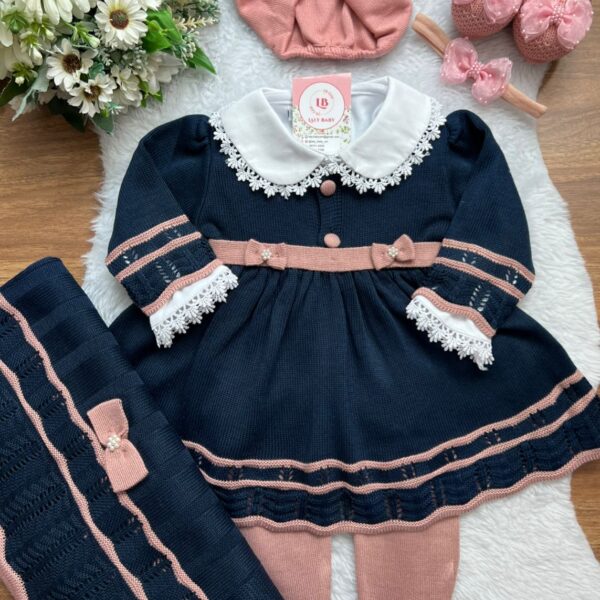 Saída Lilica - Azul Marinho com Rosê promoção