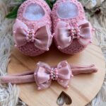 Sapatinho e Faixinha Selma - Rosê