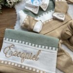 Saída Heitor - Bege com Verde "Personalizada"