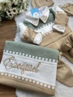 Saída Heitor - Bege com Verde "Personalizada"