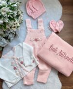 Saída Verônica com Bordado à mão - Rosa Bebê " Personalizada "