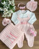 Saída Maitê - Rosa bebê " Personalizada "
