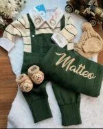 Saída Matteo - Verde com Bege " Personalizada "